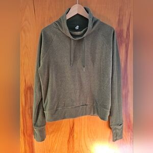 Mossy Green Kyodan Mock Neck Sweater